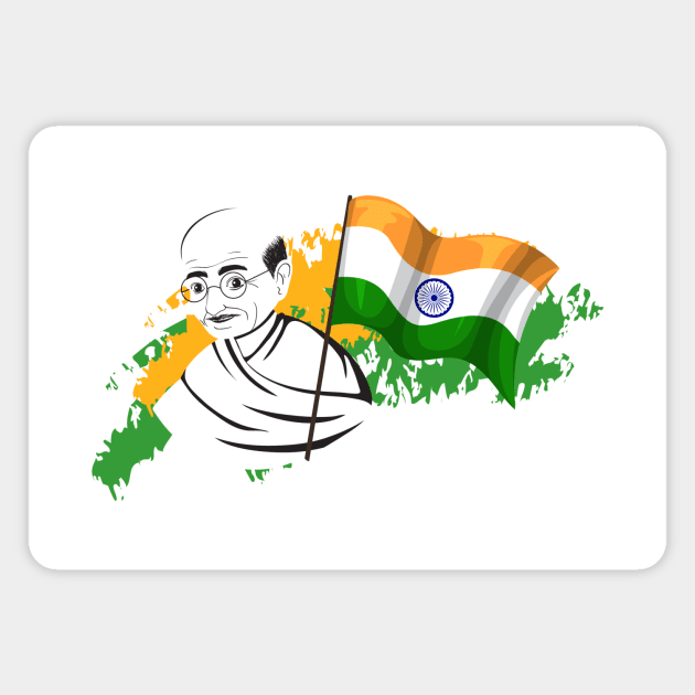 gandhi jayanti || Mahathma gandhi Magnet by Moipa